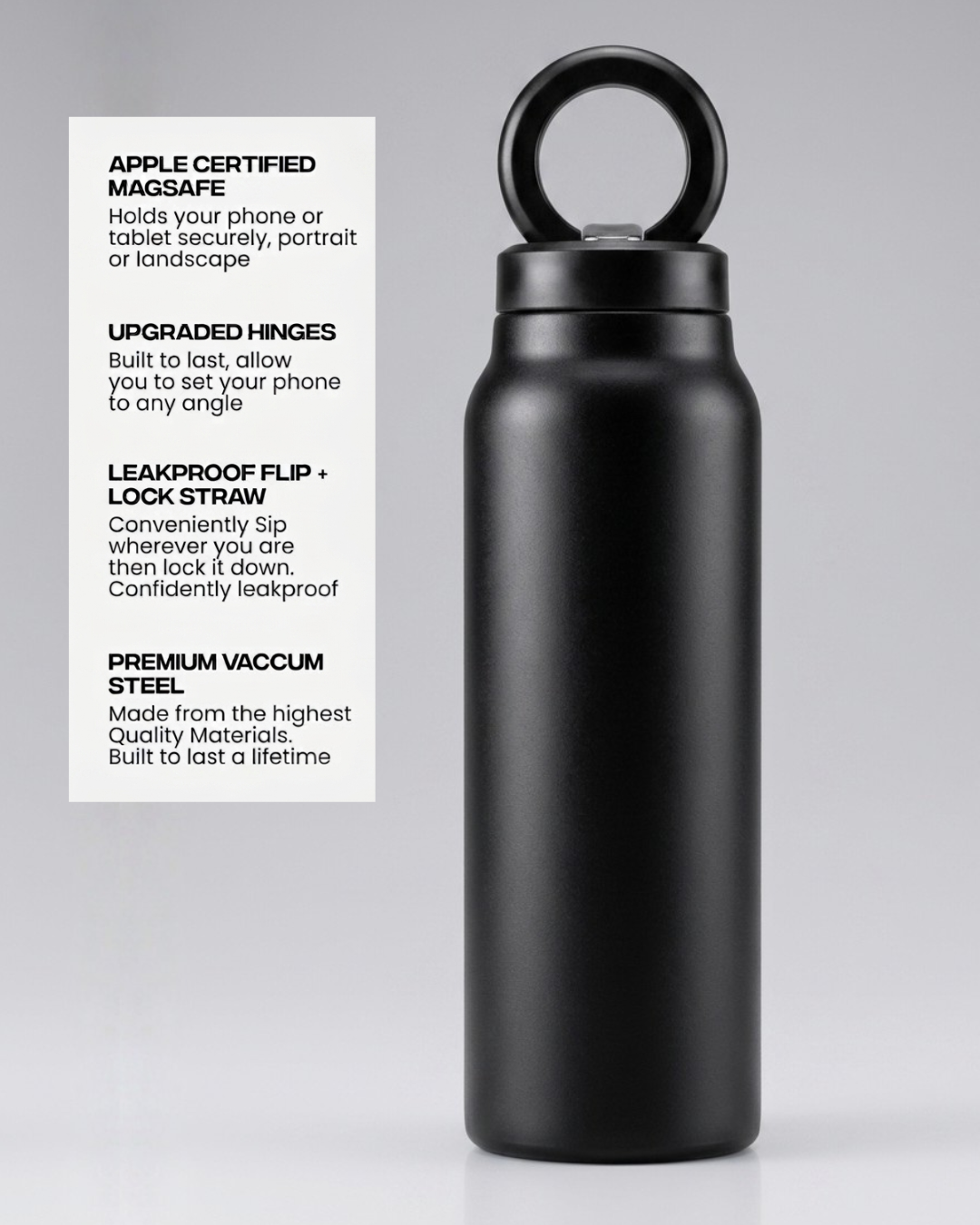 Magnetic Phone Mount Water Bottle